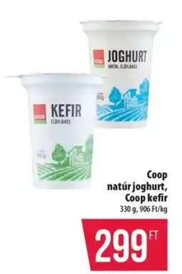 Coop Coop natúr joghurt, Coop kefir ajánlat