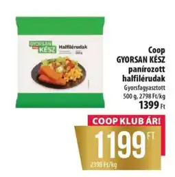 Coop Coop gyorsan kész panírozott halfilérudak ajánlat