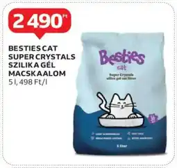 Auchan Besties cat super crystals szilika gél macskaalom ajánlat