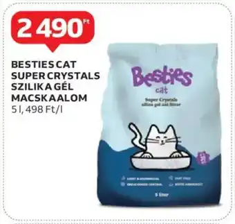 Auchan Besties cat super crystals szilika gél macskaalom ajánlat