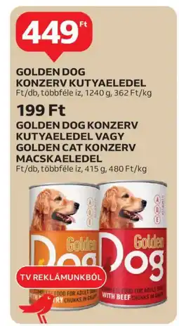 Auchan Golden dog konzerv kutyaeledel ajánlat