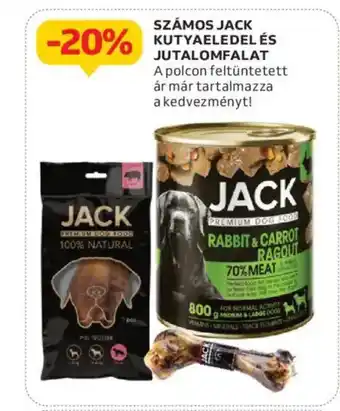 Auchan Számos jack kutyaeledel és jutalomfalat ajánlat