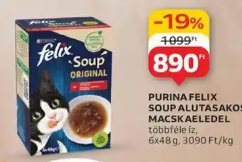 Auchan Purina felix soup alutasakos macskaeledel ajánlat