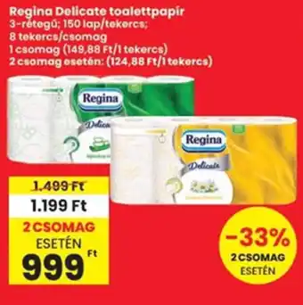 Interspar Regina Delicate toalettpapír ajánlat