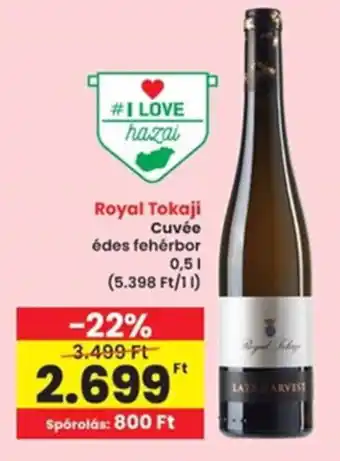 Interspar Royal Tokaji Cuvée édes fehérbor ajánlat