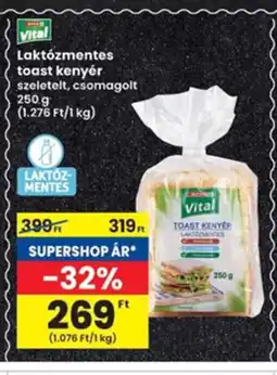 Interspar Laktózmentes toast kenyér ajánlat