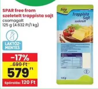 Interspar Spar free from szeletelt trappista sajt ajánlat