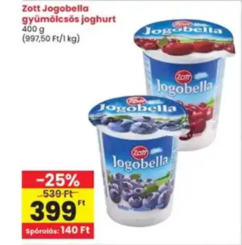 Interspar Zott Jogobella gyümölcsös joghurt ajánlat