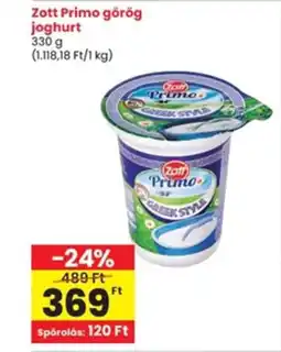 Interspar Zott Primo görög joghurt ajánlat