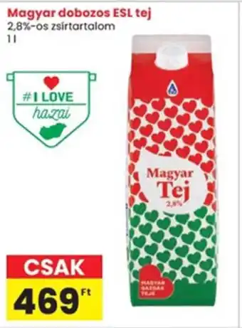 Interspar Magyar dobozos ESL tej ajánlat