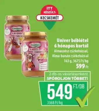 Coop Univer bébiétel 6 hónapos kortól ajánlat