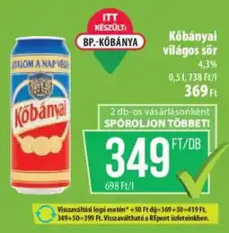 Coop Kőbányai világos sör ajánlat