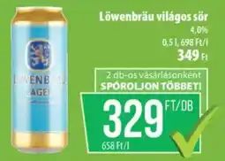 Coop Löwenbräu világos sör ajánlat