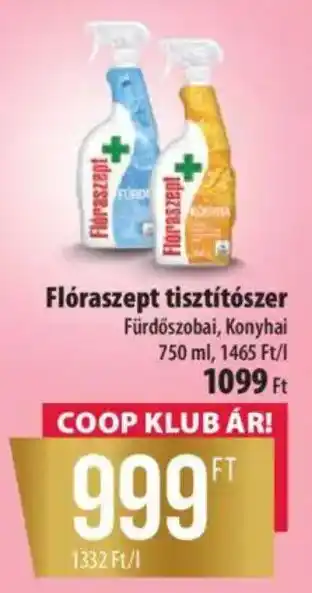 Coop Flóraszept tisztítószer ajánlat