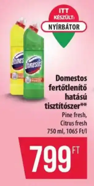 Coop Domestos fertőtlenítő hatású tisztítószer ajánlat