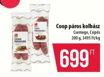 Coop Coop páros kolbász ajánlat