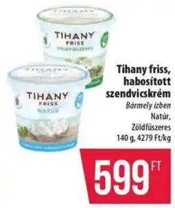 Coop Tihany friss, habosított szendvicskrém ajánlat