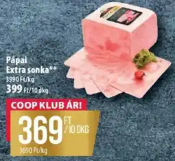 Coop Pápai Extra sonka ajánlat