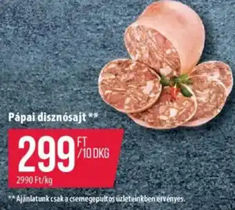 Coop Pápai disznósajt ajánlat