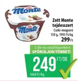 Coop Zott Monte tejdesszert ajánlat