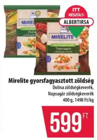 Coop Mirelite gyorsfagyasztott zöldség ajánlat