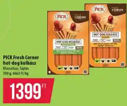 Coop PICK Fresh Corner hot-dog kolbász ajánlat