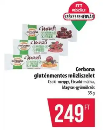 Coop Cerbona gluténmentes müzliszelet ajánlat