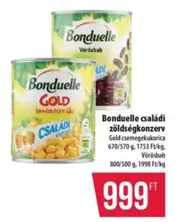 Coop Bonduelle családi zöldségkonzerv ajánlat