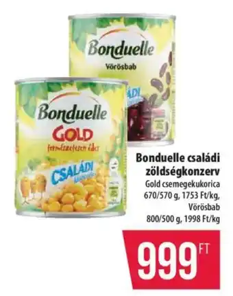 Coop Bonduelle családi zöldségkonzerv ajánlat