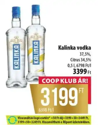 Coop Kalinka vodka ajánlat