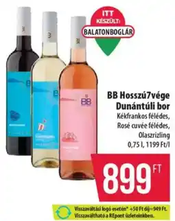 Coop BB Hosszú7vége Dunántúli bor ajánlat