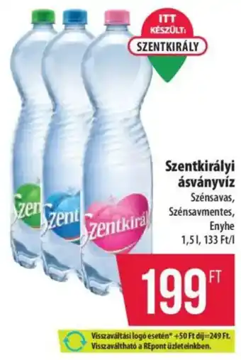 Coop Szentkirályi ásványvíz ajánlat