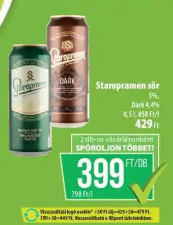 Coop Staropramen sör ajánlat