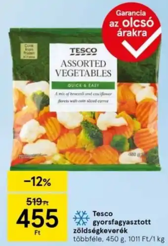 Tesco Tesco gyorsfagyasztott zöldségkeverék ajánlat