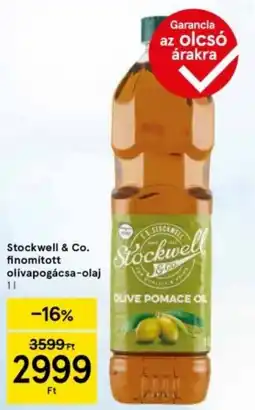 Tesco Stockwell & Co. finomított olivapogácsa-olaj ajánlat