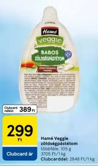 Tesco Hamé Veggie zöldségpástétom ajánlat