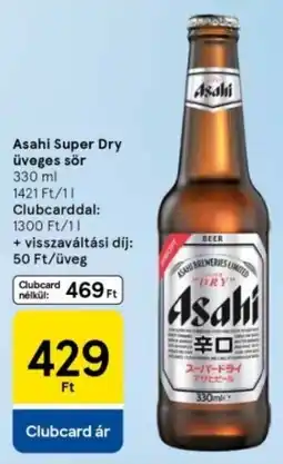 Tesco Asahi Super Dry üveges sör ajánlat