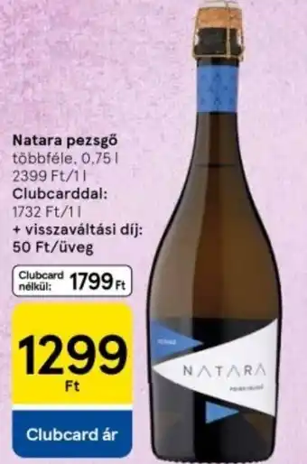 Tesco Natara pezsgő ajánlat