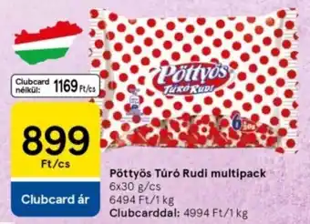 Tesco Pöttyös Túró Rudi multipack ajánlat