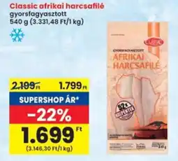 Interspar Classic afrikai harcsafilé ajánlat