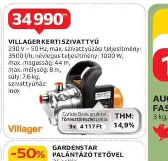 Auchan Villager Kerti szivattyú ajánlat