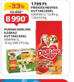 Auchan Purina Darling, Friskies Nedves Kutyaeledel ajánlat