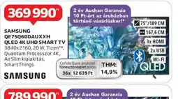 Auchan Samsung QE75Q60DAUXXH QLED 4K UHD Smart TV ajánlat