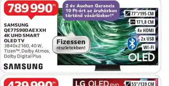 Auchan Samsung QE77S90DAEXXH 4K UHD Smart OLED TV ajánlat