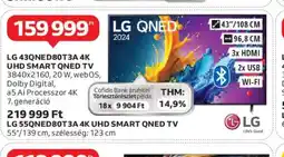 Auchan LG 43QNED80T3A 4K UHD Smart QNED TV ajánlat