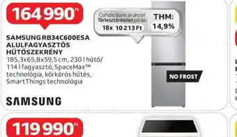 Auchan SAMSUNG RB34C600ESA hűtőszekrény ajánlat