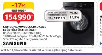 Auchan Samsung WW80CGG04DAB/LE ajánlat