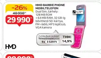 Auchan HMD Barbie Phone Mobiltelefon ajánlat