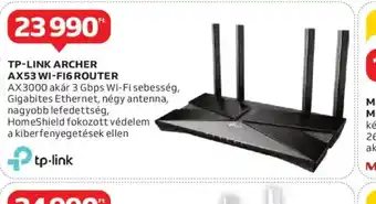 Auchan TP-Link Archer AX53 Wi-Fi 6 Router ajánlat