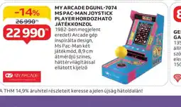 Auchan My Arcade DGUNL-7074 Ms Pac-Man Joystick Player Hordozható Játékkonzol ajánlat